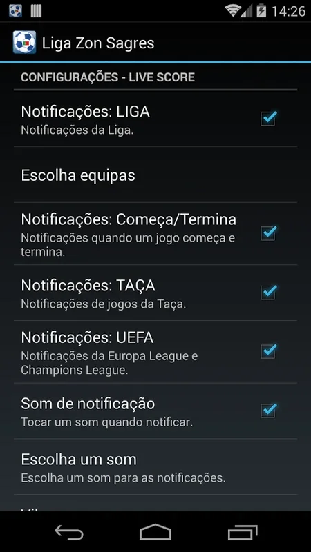 Liga Sagres for Android - Stay Updated with Live Football