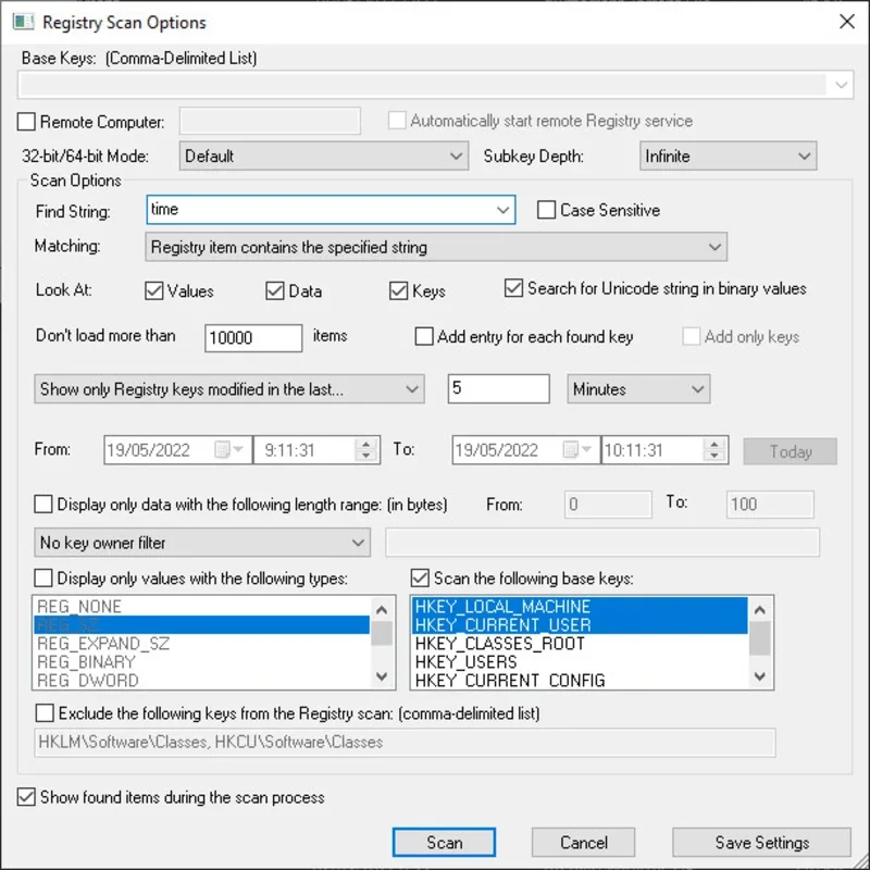 RegScanner: Efficient Windows Registry String Search Utility