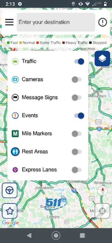 511 Georgia for Android - Real-Time Traffic Updates