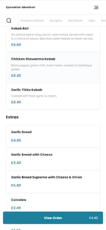 Spiceation Aberdeen for Android - Order Food with Ease