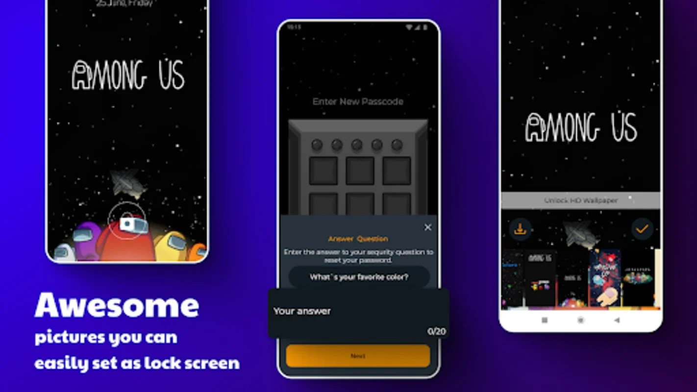 AmongLock Among Us Lock Screen for Android - Secure & Stylish