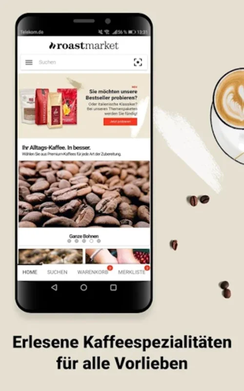 roastmarket - Kaffee Online for Android - Explore Premium Coffee Online