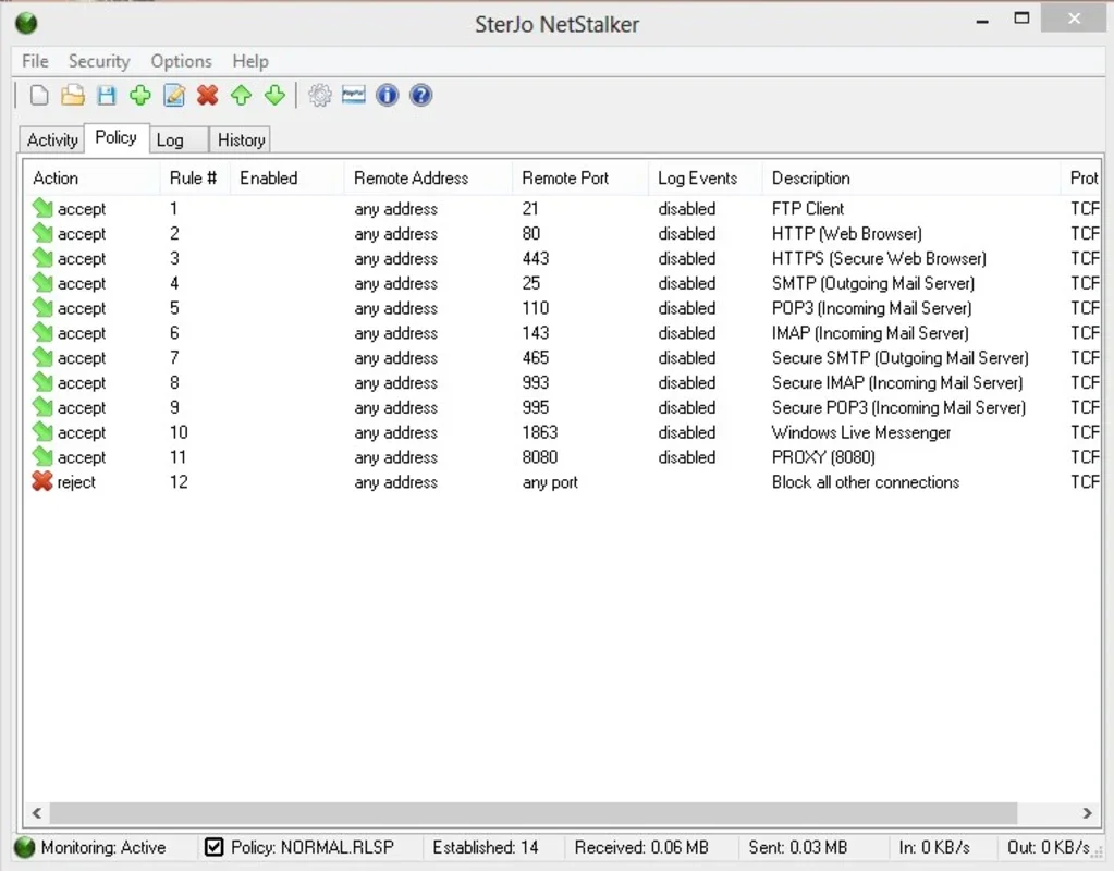 SterJo NetStalker for Windows - Monitor Internet Connections