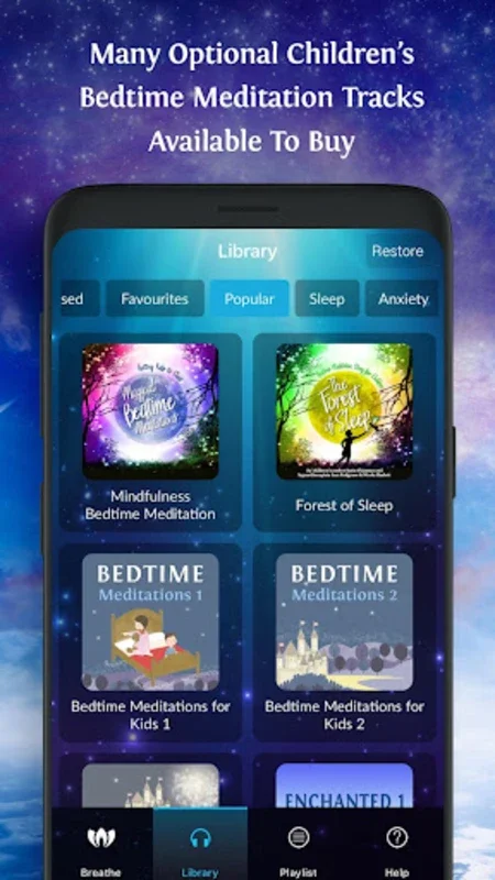 Children's Sleep Meditations for Android - Relax and Sleep Easily