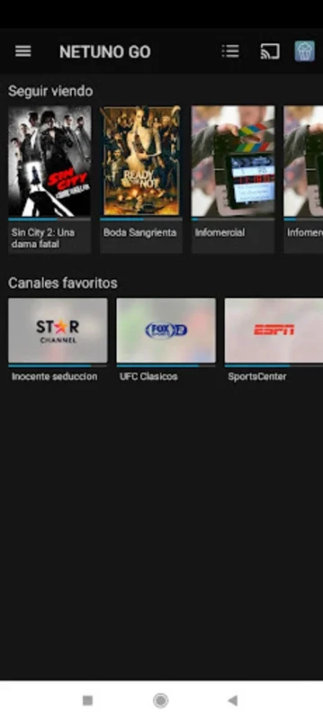 NETUNO GO for Android: Personalized Streaming