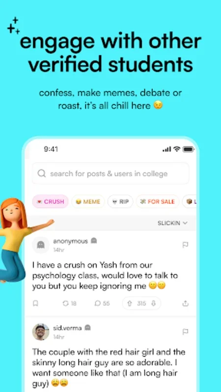 Slick - Slay all day for Android: Connect and Engage on Campus