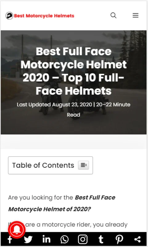 Motorcycle Helmet App for Android - Find Reliable Helmets