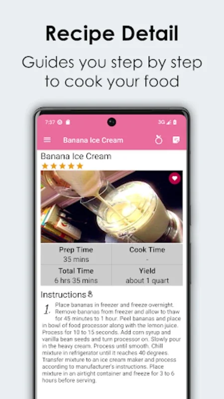 Ice Cream Recipes Cookbook for Android - 350+ Recipes at Your Fingertips