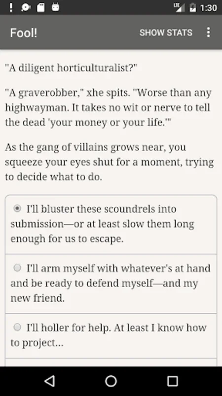 Fool! for Android - Immersive Text Adventure