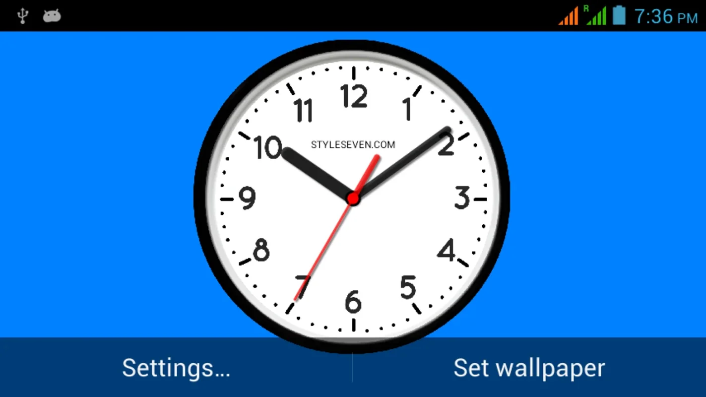 Skin Analog Clock - 7 for Android: Elegant and Functional Timekeeping