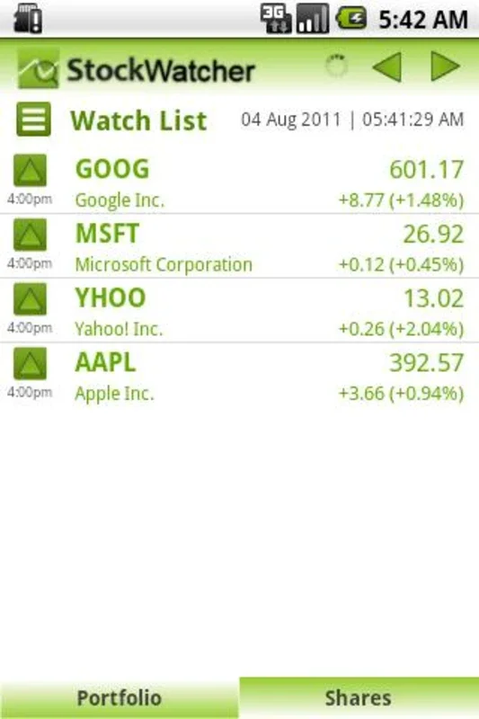 Stock Watcher for Android - Real-time Stock Info on Your Phone