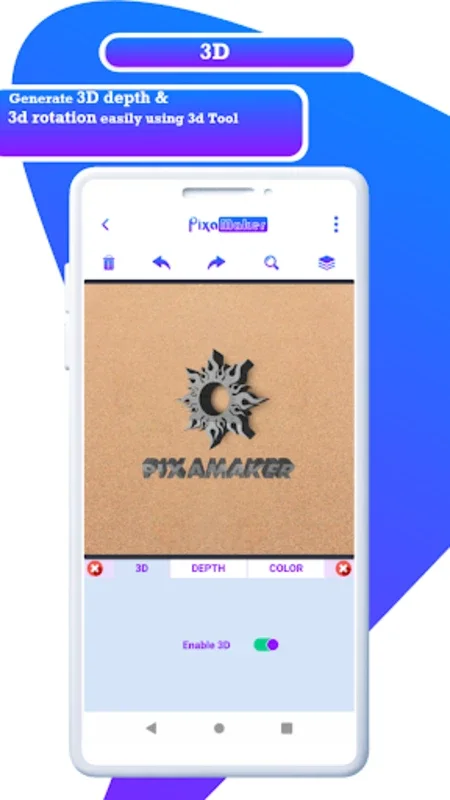 Pixa Maker 3D - Android App for Professional 3D Logos