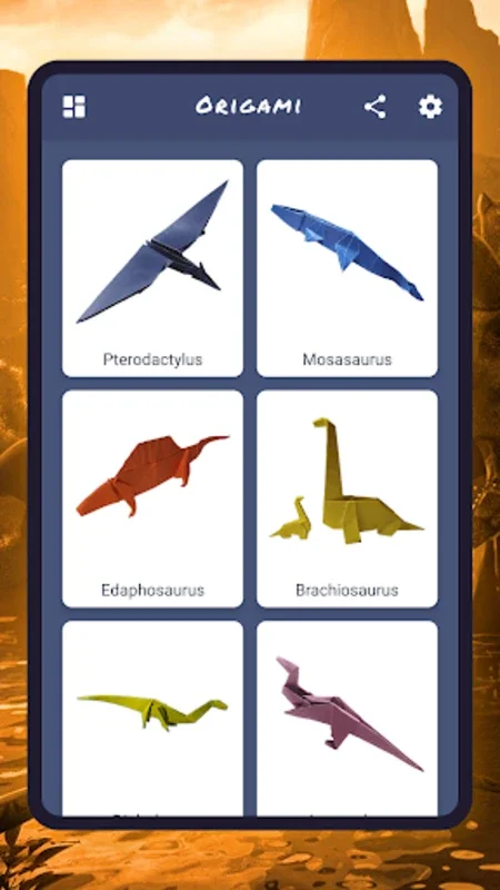 Origami dinosaurs paper shapes for Android - Download the APK from AppHuts