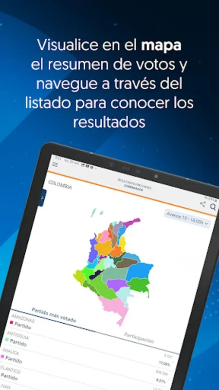 Territoriales Colombia 2023 for Android - Track Election Results