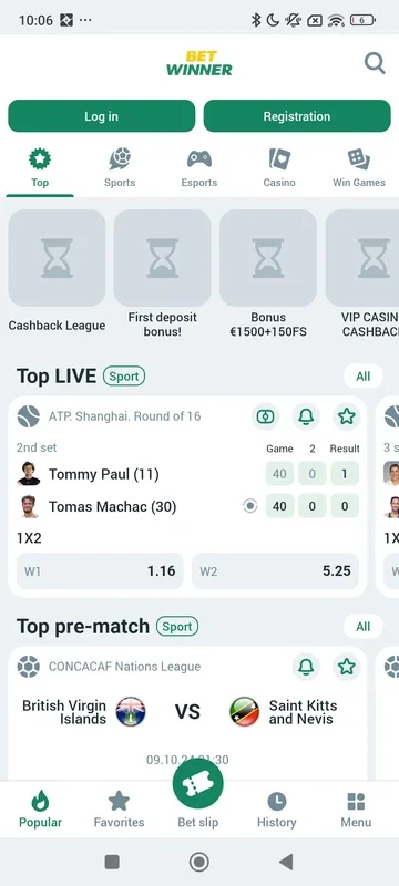 BetWinner: Your Ultimate Android App for Sports Betting and Casino Games