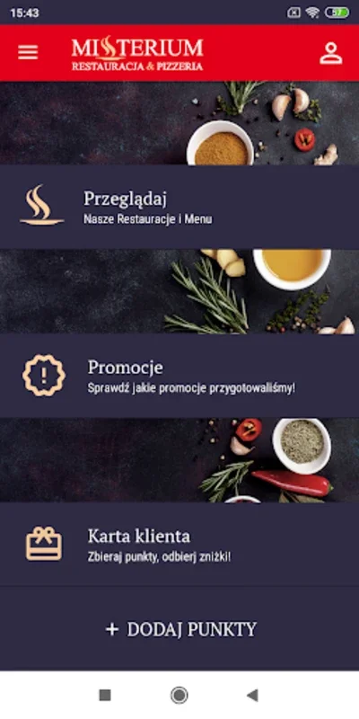 Missterium for Android - Order Food with Ease and Rewards