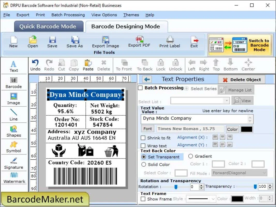 Industrial Barcode Printing Software for Windows - Streamline Your Operations