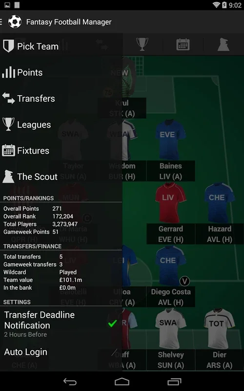 Fantasy Football Manager (FPL) for Android - Manage Your Fantasy Soccer Team