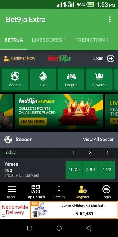 Bet9ja Extra for Android: Predictions & Livescores