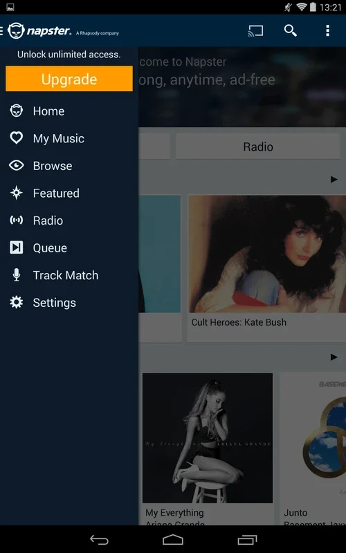 Napster for Android: Stream Your Favorite Music