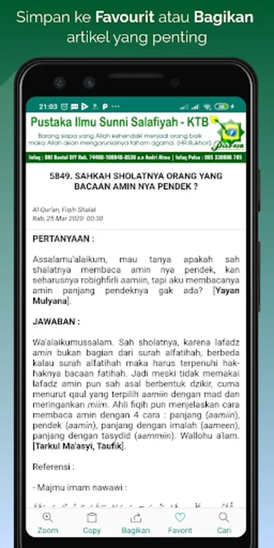 Ustadz Menjawab for Android - Access Daily Updated Islamic Content