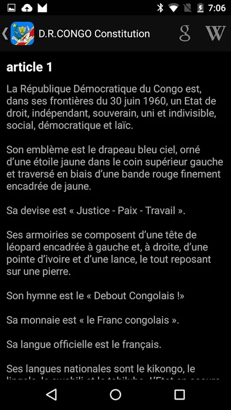 Congo-Constitution for Android: Understand DRC Law