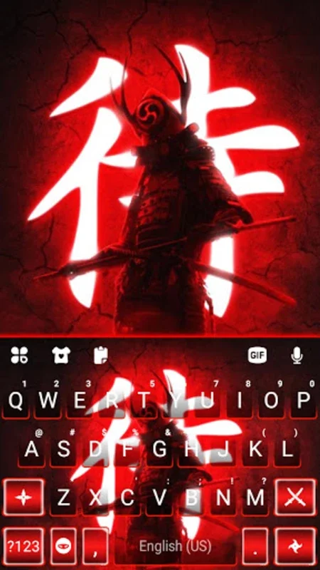 Red Samurai Keyboard Backgroun for Android: Enhance Typing