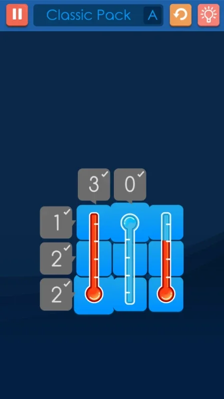 Grids of Thermometers for Android: Fill the Thermometers