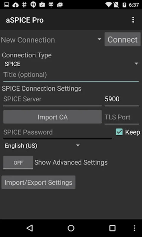 aSPICE: Secure SPICE Client for Android - Manage Virtual Machines Safely