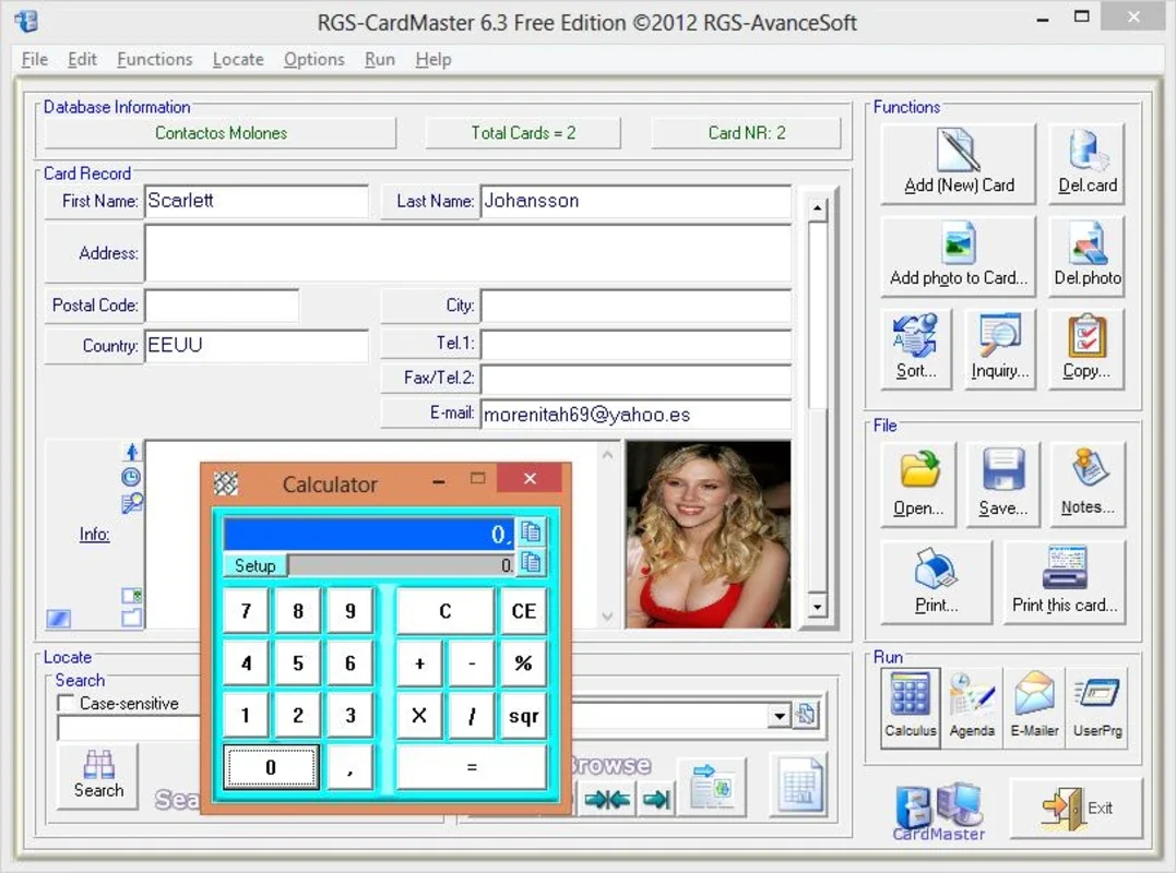 RGS CardMaster for Windows - Manage Contacts Easily