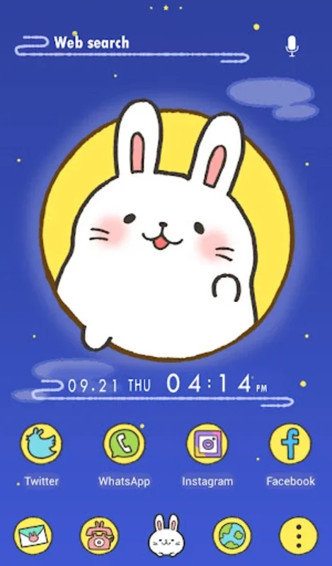 Moon Rabbit Theme for Android: Aesthetic Appeal