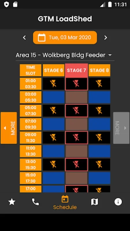 GTM LoadShed for Android: Real-Time Load Shedding Info