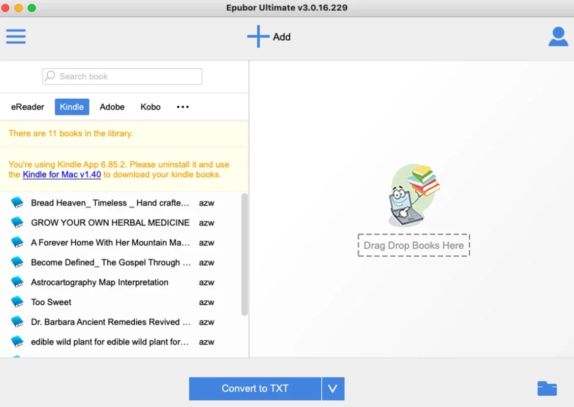 Epubor Ultimate for Mac - Simplify eBook Conversions