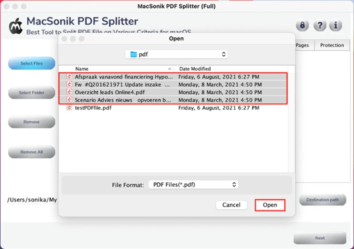 MacSonik PDF Splitter Tool for Mac - Efficient PDF Splitting