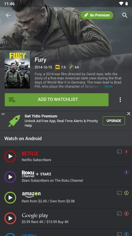 Yidio for Android: Manage All Your Streaming Content