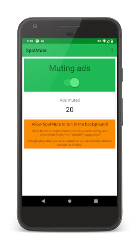 SpotMute for Android - Mute Ads for Seamless Streaming