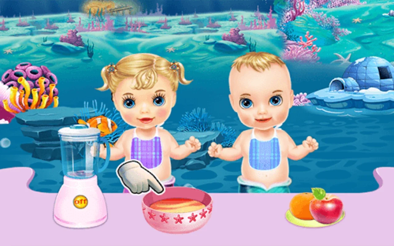 Twins Baby Newborn Dress up for Android - Nurture Underwater Twins