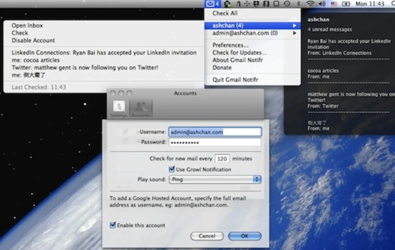 Gmail Notifr for Mac - Stay Updated with Gmail Inbox