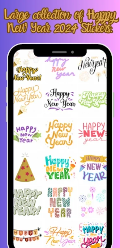 Happy New Year Stickers 2024 for Android - Free and Festive