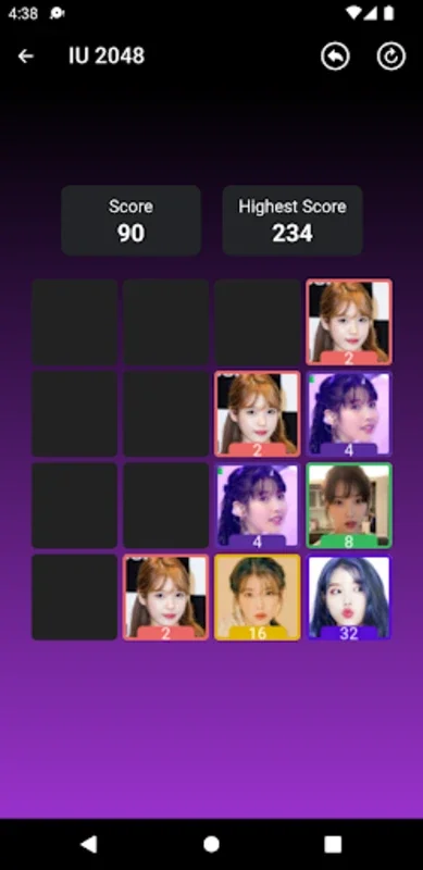 IU 2048 Game for Android - Merge Tiles for High Scores