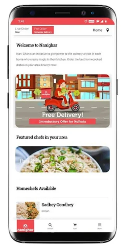 Nanighar for Android: Order Local Homemade Meals