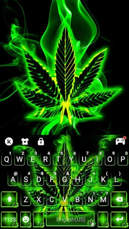 Neon Weed Smoke Theme for Android: Customize Your Keyboard