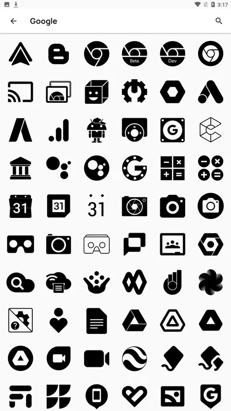 Zwart for Android: Black - White Icons for Minimalist Look