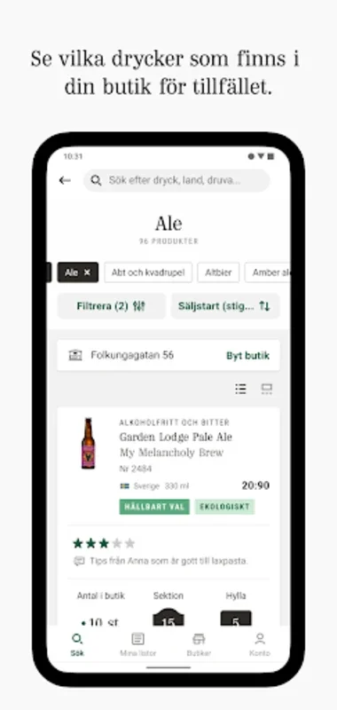 Systembolaget for Android: Streamline Your Drink Shopping