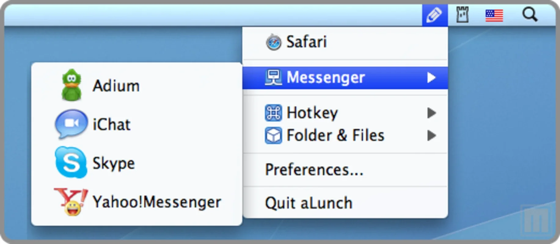 aLunch for Mac - Organize Apps from Menu Bar