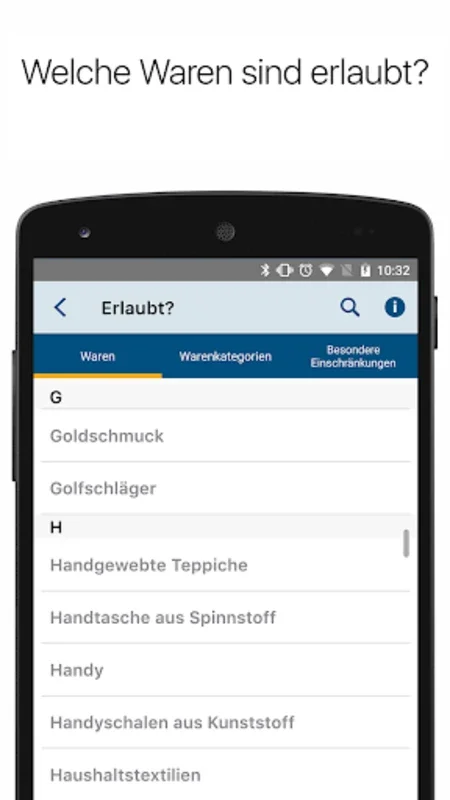 Zoll und Reise for Android - Simplify Your Travel