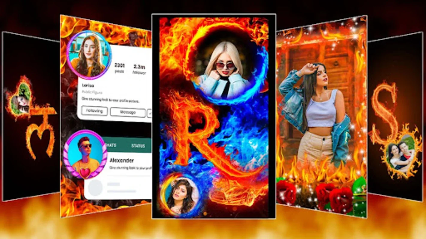 Fire Text Photo Frame for Android - Transform Photos with Fire Effects