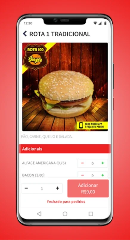 Rota 100 Burger for Android: Quick Meal Ordering