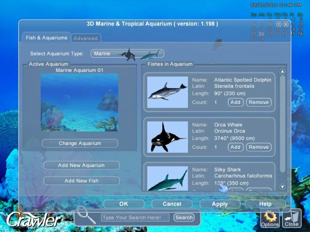 3D Marine Aquarium Screensaver for Windows - Desktop Oceanic Experience