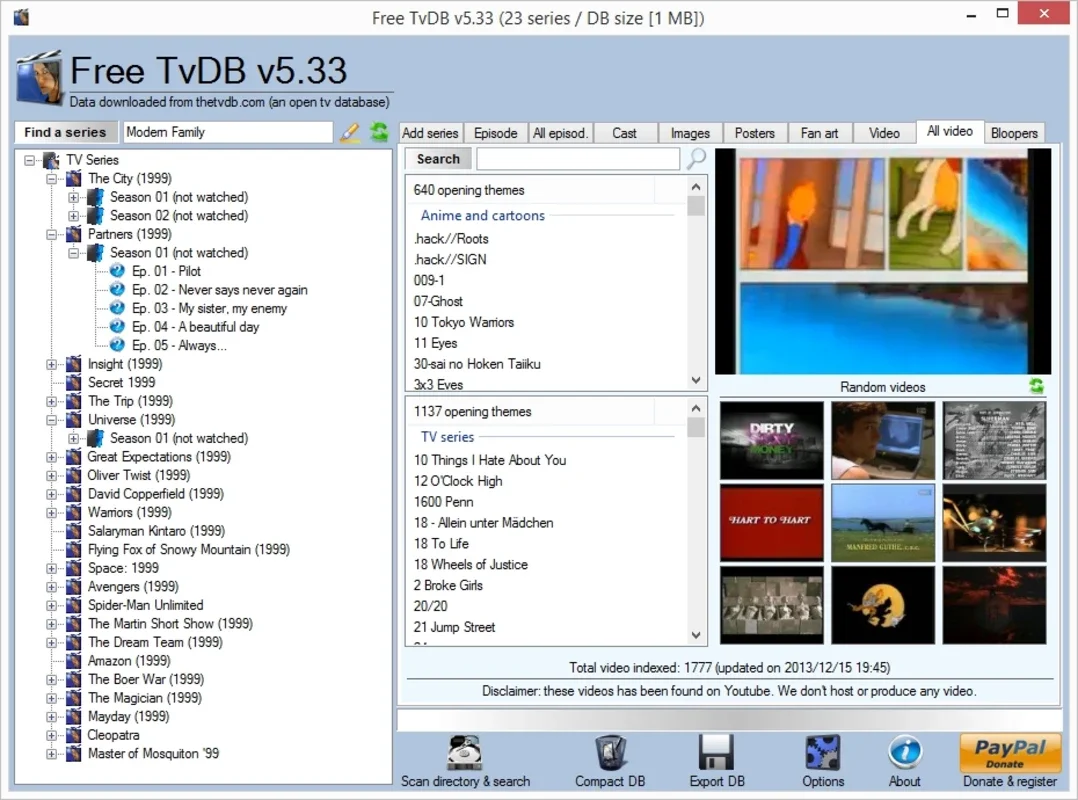 Free TvDB for Windows - Organize Your Multimedia